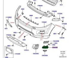 ORIGINALUS LAND ROVER RŪKO ŽIBINTO DANGTELIS RANGE ROVER EVOQUE KAIRĖS PUSĖS NAUJAS LR026550