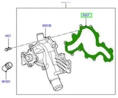 ORIGINALUS LAND ROVER VANDENS PUMPOS GASKETAS LR3 LR4 V6 4.0 NAUJAS 1106473