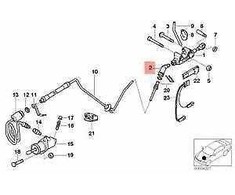 Originalus OE BMW E39 E52 Roadster Sedanas Sankabos Valdymo Kampinis Vnt. 21521165009