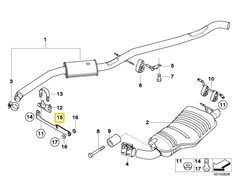 Originalus OE BMW X3 E83 X3 2.0d 3.0d 3.0sd SAV laikiklis 18203424017