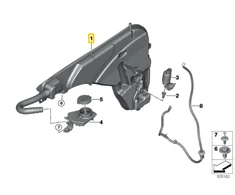 Originalus OE BMW X3 X4 M G01 G02 G08 priekinio stiklo valymo talpa 61667483866