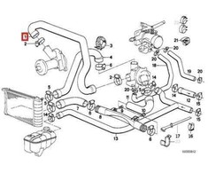 ORIGINALUS OEM BMW 3 5 Serijos E30 E28 E34 Aušinimo Žarna 11531287651