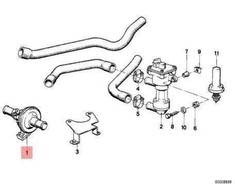 ORIGINALUS OEM BMW 5 Serijos E28 Sedanas Šildytuvo Vandens Vožtuvas 64211368650