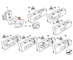 ORIGINALUS OEM BMW 5 serijos E60 E61 2003-2010 sėdynės reguliavimo jungiklio dangtelis dešinėje