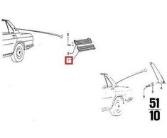 Originalus OEM BMW E3 Sedano Galinis Sparnas Oro Išleidimo Grotelės Kairė 51131805579