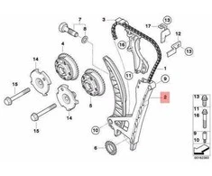 ORIGINALUS OEM BMW E46 E81 E87 E87N Grandinės įtempėjas ir vadovas 11317512519