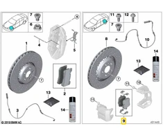 Originalus OEM galinis diskinių stabdžių trinkelių rinkinys BMW 34207883269