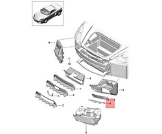 Originalus PORSCHE 718 Boxster Cayman 982 982C Apdaila Dešinė Matinė juoda 982807820OK1