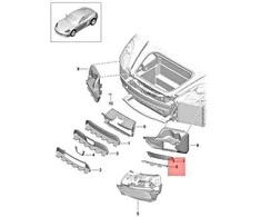 Originalus PORSCHE 718 Boxster Cayman 982 982C Apdaila Kairė Matinė juoda 982807819OK1