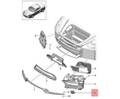 Originalus PORSCHE 718 Boxster Cayman 982 982C Apdaila Kairė Matinė juoda 982807945OK1