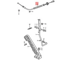 Originalus PORSCHE akseleratoriaus kabelis LHD 94442302307
