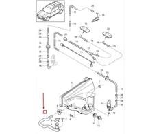 Originalus "Porsche Cayenne" valytuvų ploviklis Priekinio stiklo užpildymo kaklelis ploviklis R 95852860501