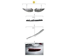 Originalus PORSCHE Galinis Žibintas 99104490015