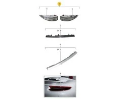 Originalus PORSCHE Galinis Žibintas 99104490015
