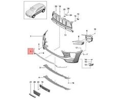 Originalus PORSCHE Macan 95B Spoiler Lip Juodas 95B8071101E0