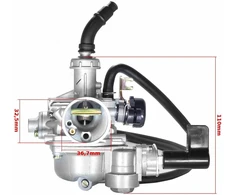 Other ATV karbiuratorius 125 CG trosas droselis + FU čiaupas horizontalus variklis su žymėjimais 139FMB, 147FMD, 152FMH, 154FMI randamas kiniškuose keturračiuose, gatvės motocikluose, krosuose, čioperuose