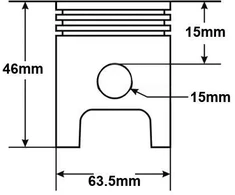 Other CILINDRAS ATV 200 CG 63,50 mm PIN 15 mm AC BASHAN