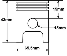 Other CILINDRAS HONDA CB 250 65.5mm ROMET CRS/ZK HW