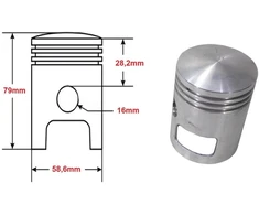 Other JAWA 350 CZ STŪMOKLIS 58.75mm 3 ĮŽEMINIMO KAIRĖ