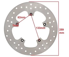 Other PRIEKINIS STABDŽIŲ DISKAS PIAGGIO BEVERLY X7 X8 X9 / APRILIA SR MAX / GILERA NEXUS 125-500 RMS
