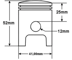 Other SIMSON S60 stūmoklis 41.25mm 1 aštrus rinkinys DE