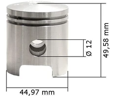 Other SIMSON S70 STŪMOKLIS 45.00mm NOMINALUS OVALAS ALM