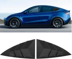 Other Šoninio lango spoileris "Tesla Model Y" 2021-2023 m. modeliui - 2 vnt. ABS trikampio dangtelis, juodas