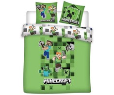 Mojang Studios "Minecraft" dvivietis, dvivietis antklodės užvalkalas 240×220 cm, 65x65 cm