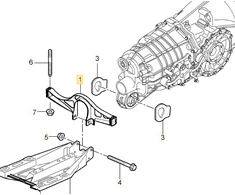 Pavarų Dėžės Skersinio Laikiklio Laikiklis Porsche 911 997 Originalus 9A137503902
