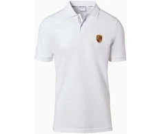 Porsche Polo Marškinėliai Crest Vyriški Balti XXL Originalus WAP591XXL0B