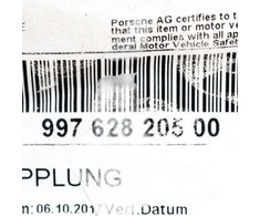 Porsche 718 Boxster Cayman 911 Kontrolinis vožtuvas Originalus 99762820500