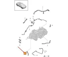 Porsche 718 Cayman 982 Variklio Vėdinimo Linija 9A210752100 NAUJA ORIGINALI