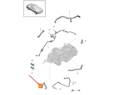 Porsche 718 Cayman 982 Variklio Vėdinimo Linija 9A210752100 NAUJA ORIGINALI