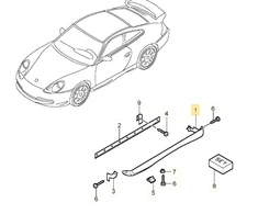 Porsche 911 9961 Šoninės Dalies Apdaila Originalus 00004480206