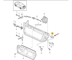 PORSCHE 911 997 Dešinės Durų Atramos Apdaila 9975373320101C Nauja Originali