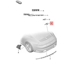 Porsche 911 Carrera 992 2019 2020 Užrašas Sidabrinis Originalus 992853675BOU2