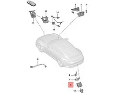 Porsche 911 Carrera 992 Laikiklis Kamerai Matt Bl Originalus 992807997COK1