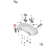 Porsche 911 Carrera Targa 4S Fuse Holder Originalus 992937615