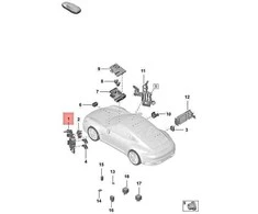 Porsche 911 Carrera Targa 4S Fuse Holder Originalus 992937615