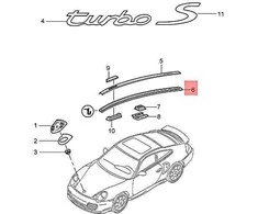 Porsche 911 Turbo Seal Right 2000-2005 Carrera 4S Originalus 99655972200