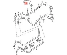 Porsche 997 99 Aušinimo Šlaunis Originalus 99710683103
