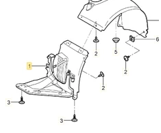 Porsche Boxster 987 Priekinis Sparnas Originalus 98750412305
