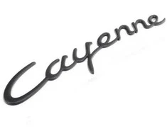 Porsche Cayenne 955 emblema Cayenne juoda bagažinės dangčiui originali 9555592370003C