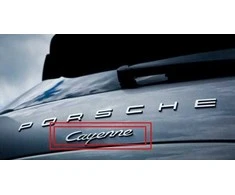 Porsche Cayenne 958 2011 - Galinė bagažinės emblema, emblema su užrašu Originalus