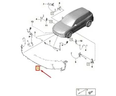 Porsche Cayenne 9Y Priekinio Parkavimo Jutiklio Laidai Originalus 9Y0971095GB
