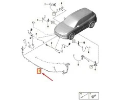 Porsche Cayenne 9Y Priekinio Parkavimo Jutiklio Laidai Originalus 9Y0971095GB