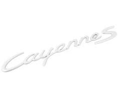 Porsche Cayenne S emblema insignija logotipas OEM satino aliuminio apdaila 955559037014W9