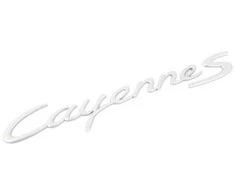 Porsche Cayenne S emblema insignija logotipas OEM satino aliuminio apdaila 955559037014W9