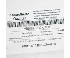 Porsche Macan Juodas Licencijos Plokštelės Laikiklis Originalus 95B807287K1E0
