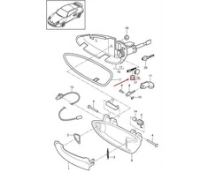 PORSCHE CAYMAN 987 Durų Rankena Tuščias Raktas Ašmenys 99753853100 NAUJAS ORIGINALUS